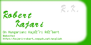 robert kajari business card
